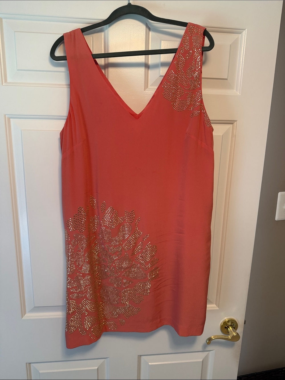 Trina Turk Coral V-Neck Dress